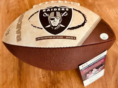 Cliff Branch autographed Oakland Raiders logo football JSA - AutographsForSale.com