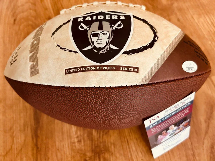 Cliff Branch autographed Oakland Raiders logo football JSA - AutographsForSale.com