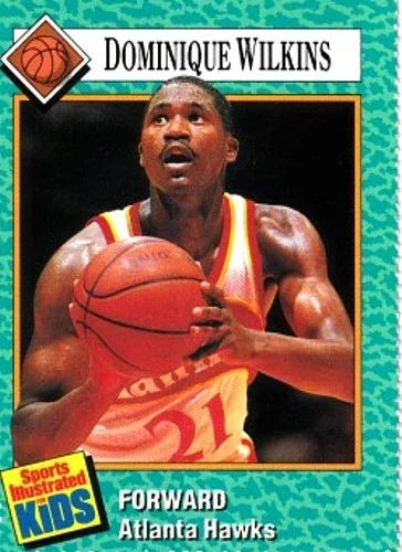 Dominique Wilkins Atlanta Hawks 1989 Sports Illustrated for Kids card - AutographsForSale.com