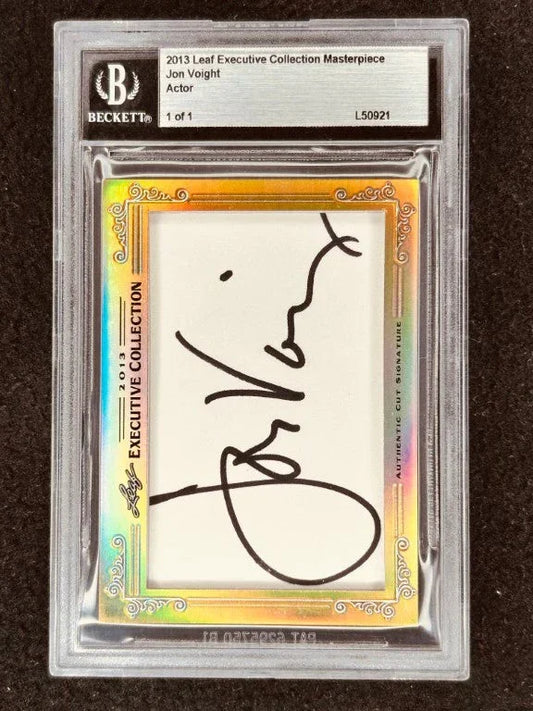 Jon Voight 2013 Leaf Masterpiece Cut Signature certified signed card 1/1 JSA - AutographsForSale.com