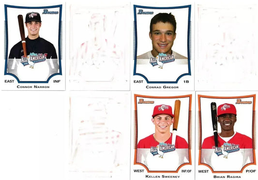 2009 AFLAC Bowman Topps RCs 4 different Conrad Gregor - AutographsForSale.com