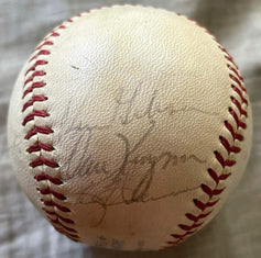 1972 SF Giants team signed NL baseball with case Willie McCovey - AutographsForSale.com