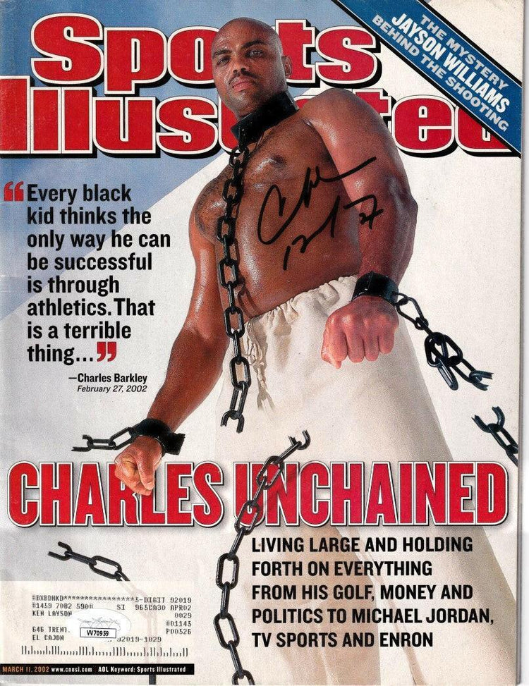 Charles Barkley signed 2002 Sports Illustrated magazine JSA - AutographsForSale.com