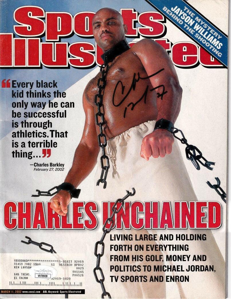 Charles Barkley signed 2002 Sports Illustrated magazine JSA - AutographsForSale.com