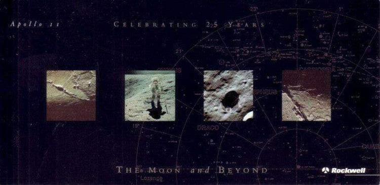Apollo 11 25th Anniversary 1994 Rockwell Oversized postcard - AutographsForSale.com