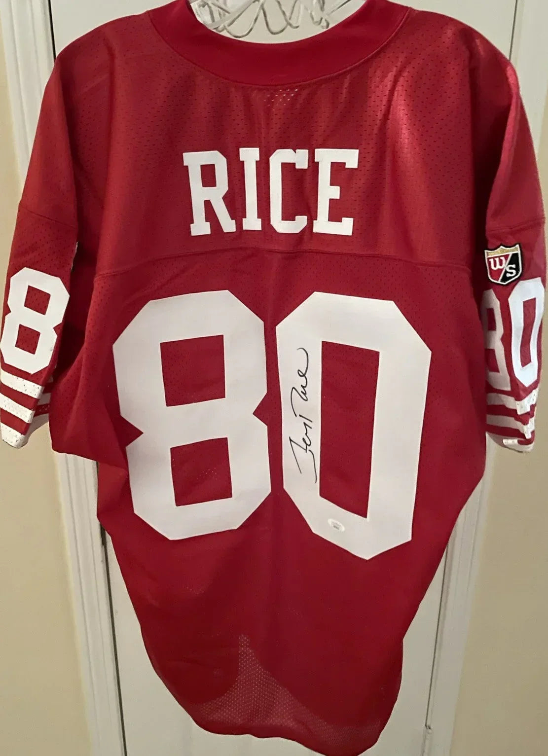 Jerry Rice signed SF 49ers 1994 Wilson game model jersey JSA - AutographsForSale.com