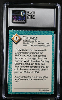Tom Curren 1989 Sports Illustrated for Kids surfing Rookie Card CSG graded 7 NrMt - AutographsForSale.com