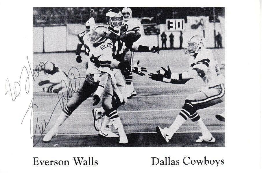 Everson Walls signed Dallas Cowboys postcard inscribed JSA - AutographsForSale.com