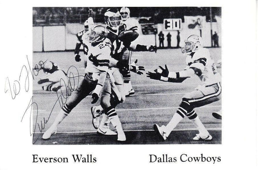 Everson Walls signed Dallas Cowboys postcard inscribed JSA - AutographsForSale.com