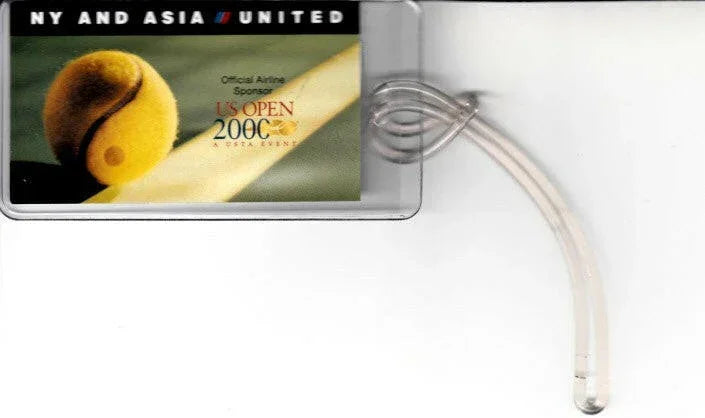 2000 US Open Tennis United Airlines Luggage Tag - AutographsForSale.com