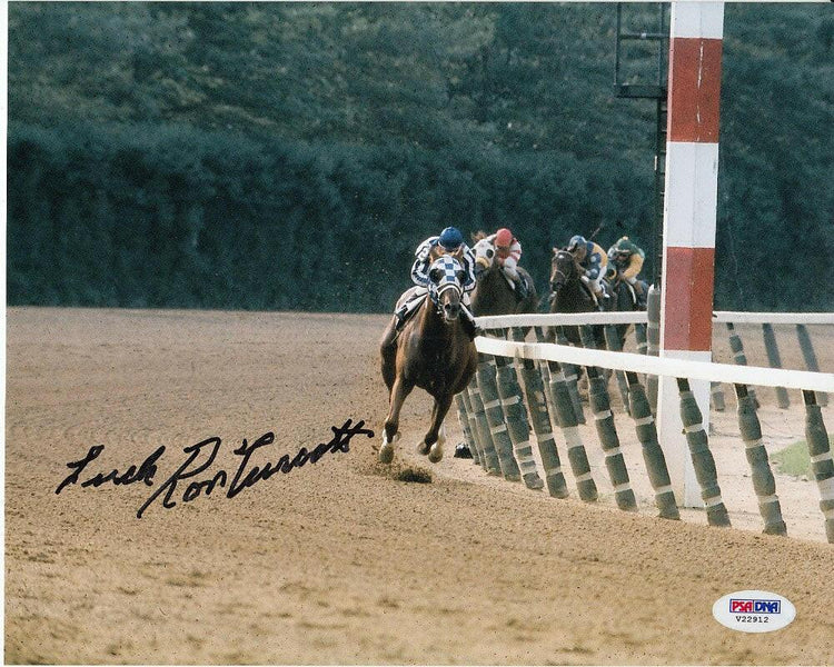Ron Turcotte signed Secretariat 8x10 photo with Luck PSA/DNA - AutographsForSale.com