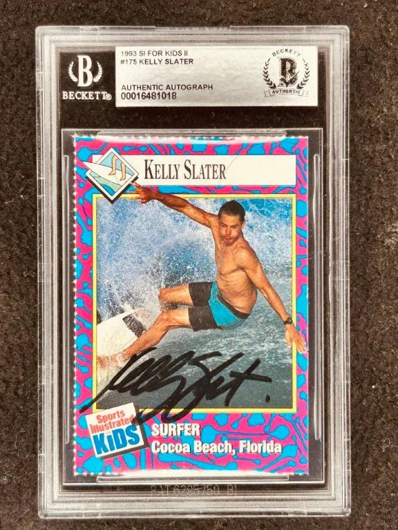 Kelly Slater signed 1993 SI for Kids RC BAS certified - AutographsForSale.com