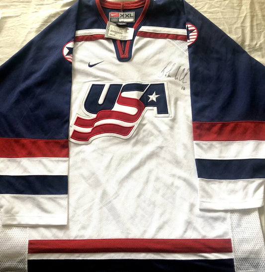 John LeClair signed 2002 US Olympic hockey team Nike jersey JSA - AutographsForSale.com