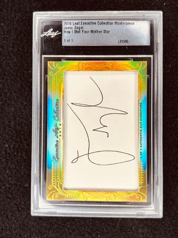 Jason Segel 2016 Leaf Masterpiece Cut Signature certified autograph card 1/1 JSA Shrinking - AutographsForSale.com