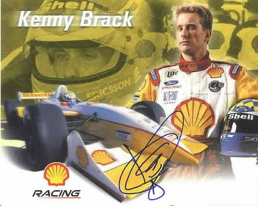 Kenny Brack autographed 8x10 Shell Racing photo card - AutographsForSale.com