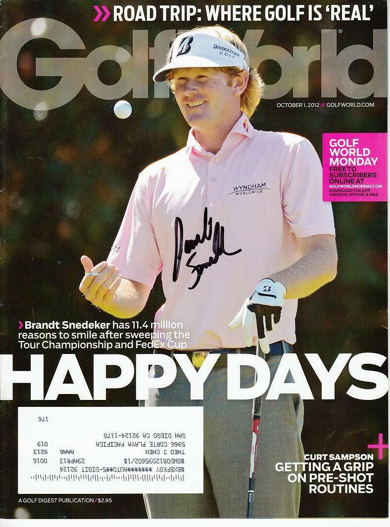 Brandt Snedeker autographed 2012 Golf World magazine - AutographsForSale.com
