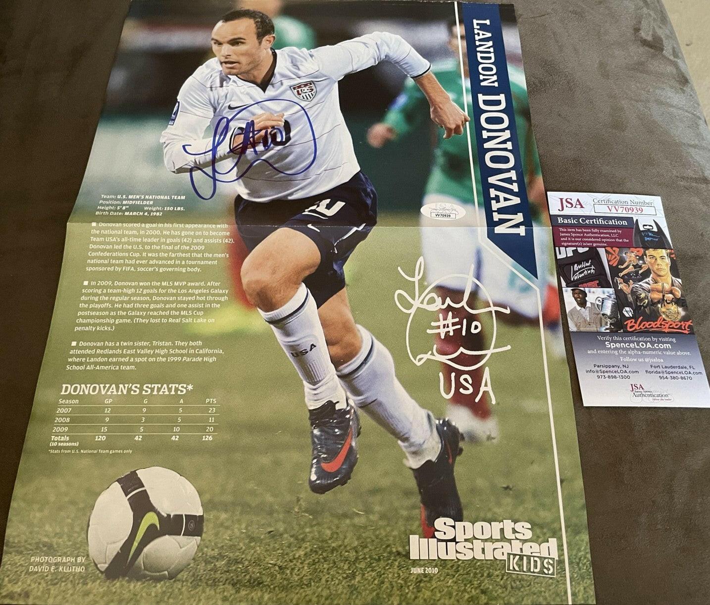 Landon Donovan autographed US Soccer 2010 Sports Illustrated for Kids mini poster JSA - AutographsForSale.com