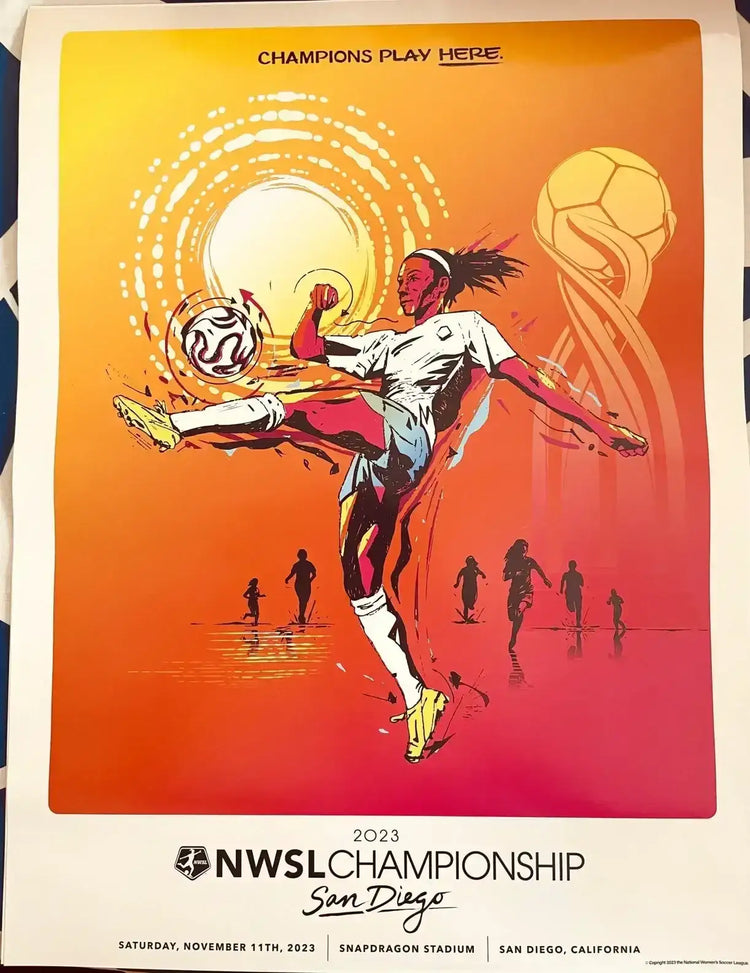 2023 NWSL Championship women’s soccer 18x24 poster - AutographsForSale.com