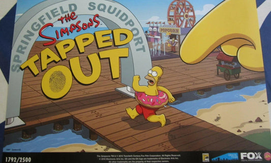 The Simpsons Tapped Out 2013 Comic-Con 11x17 promo poster #/2500 - AutographsForSale.com