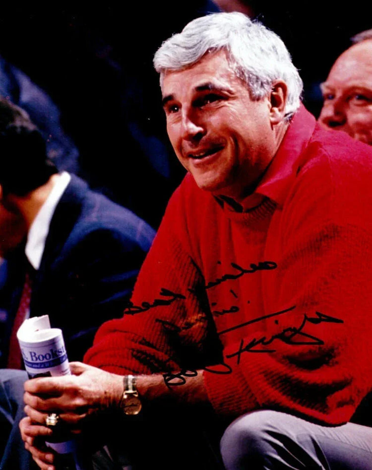 Bob Knight signed 8x10 photo inscribed Best Wishes Dennis - AutographsForSale.com
