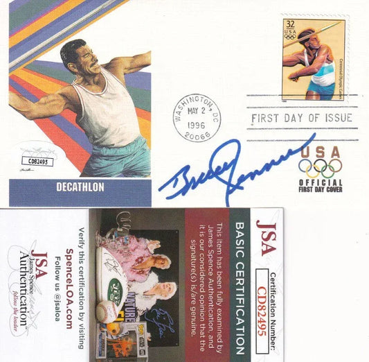 Bruce Jenner signed 1996 US Olympic decathlon 1st Day cover cachet JSA - AutographsForSale.com