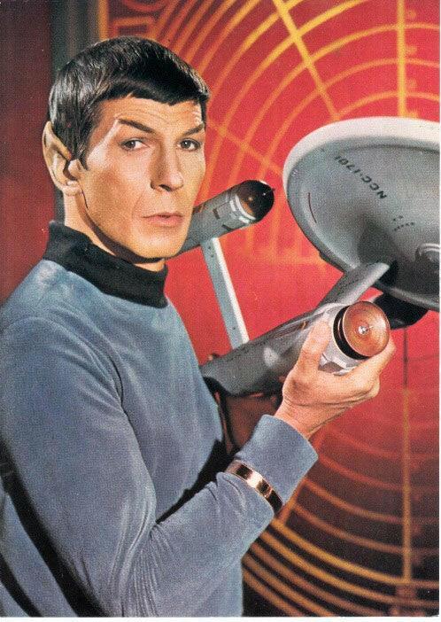 Star Trek Series Leonard Nimoy As Spock 5x7 photo card - AutographsForSale.com