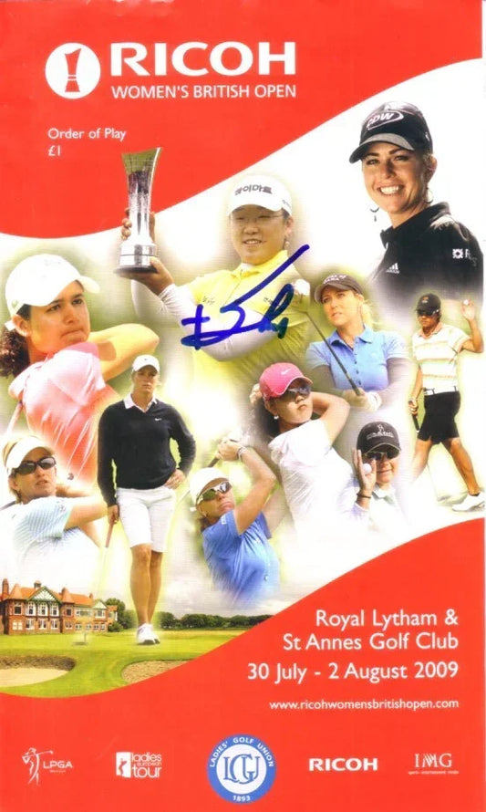 Jiyai Shin signed 2009 Women’s British Open golf pairings - AutographsForSale.com