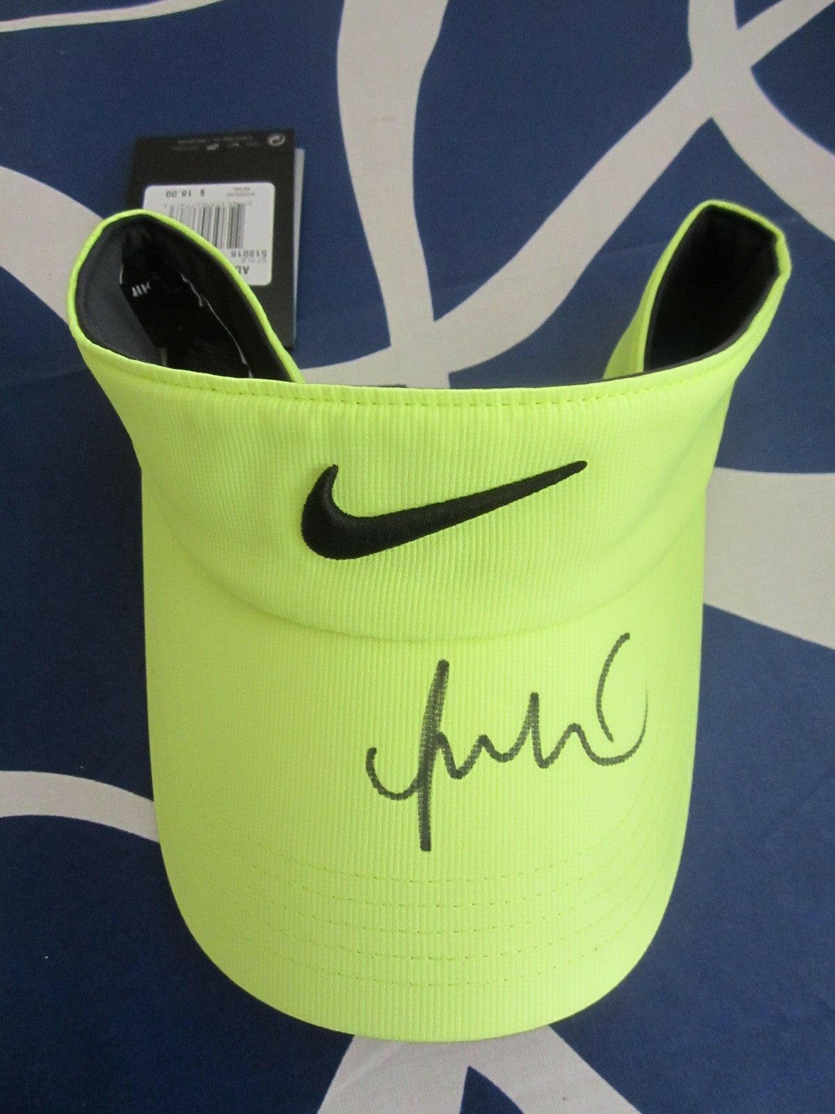 Michelle Wie autographed Nike golf yellow visor - AutographsForSale.com