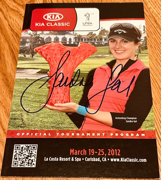 Sandra Gal autographed 2012 LPGA Kia Classic golf program - AutographsForSale.com