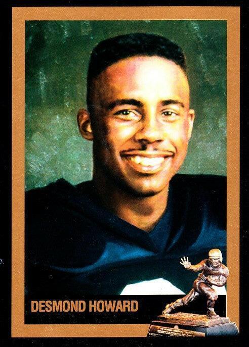 Desmond Howard Michigan Wolverines 1991 Heisman Trophy winner card - AutographsForSale.com