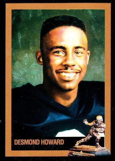 Desmond Howard Michigan Wolverines 1991 Heisman Trophy winner card - AutographsForSale.com