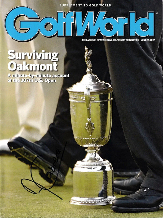 Angel Cabrera signed 2007 US Open trophy Golf World issue - AutographsForSale.com