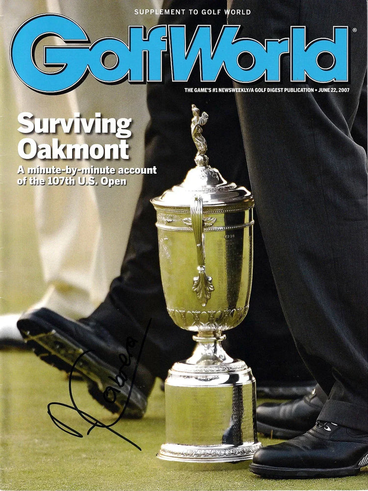 Angel Cabrera signed 2007 US Open trophy Golf World issue - AutographsForSale.com