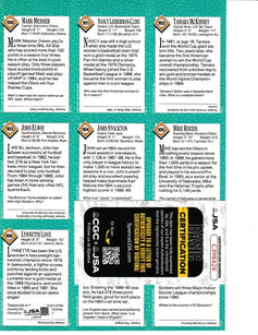 Signed 1989 SI for Kids card sheet John Elway Mark Messier JSA - AutographsForSale.com