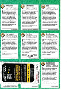 Signed 1990 SI for Kids card sheet Ryne Sandberg Dale Hawerchuk Denis Savard JSA - AutographsForSale.com