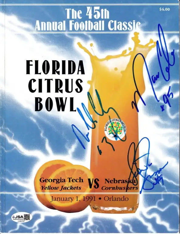 1991CitrusBowlProgramJSA - AutographsForSale.com