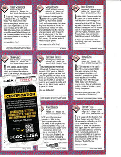 Signed 1991 SI for Kids card sheet Thurman Thomas Dave Winfield JSA - AutographsForSale.com