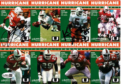 1992 Miami Hurricanes signed card set Darrin Smith Lamar Thomas Gino Torretta Kevin Williams JSA - AutographsForSale.com