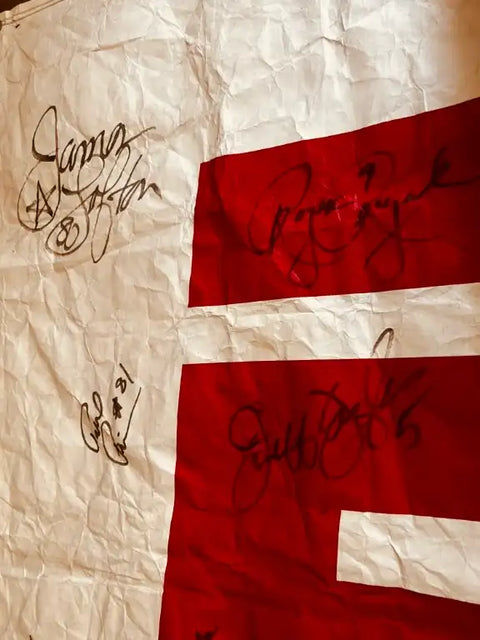 1993 Eagles team signed ESPN stadium banner Eric Allen Randall Cunningham James Lofton JSA - AutographsForSale.com