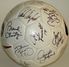 1999 USA Womens World Cup team black Sharpie signed Nike Soccer Ball Mia Hamm USWNT - AutographsForSale.com