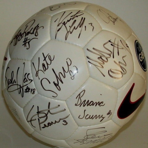 1999 USA Womens World Cup team black Sharpie signed Nike Soccer Ball Mia Hamm USWNT - AutographsForSale.com
