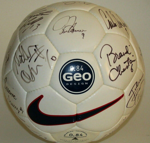 1999 USA Womens World Cup team black Sharpie signed Nike Soccer Ball Mia Hamm USWNT - AutographsForSale.com