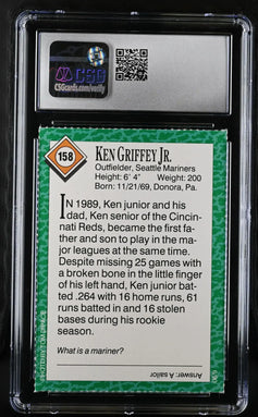 Ken Griffey Jr Mariners 1990 SI for Kids card CSG 8 - AutographsForSale.com