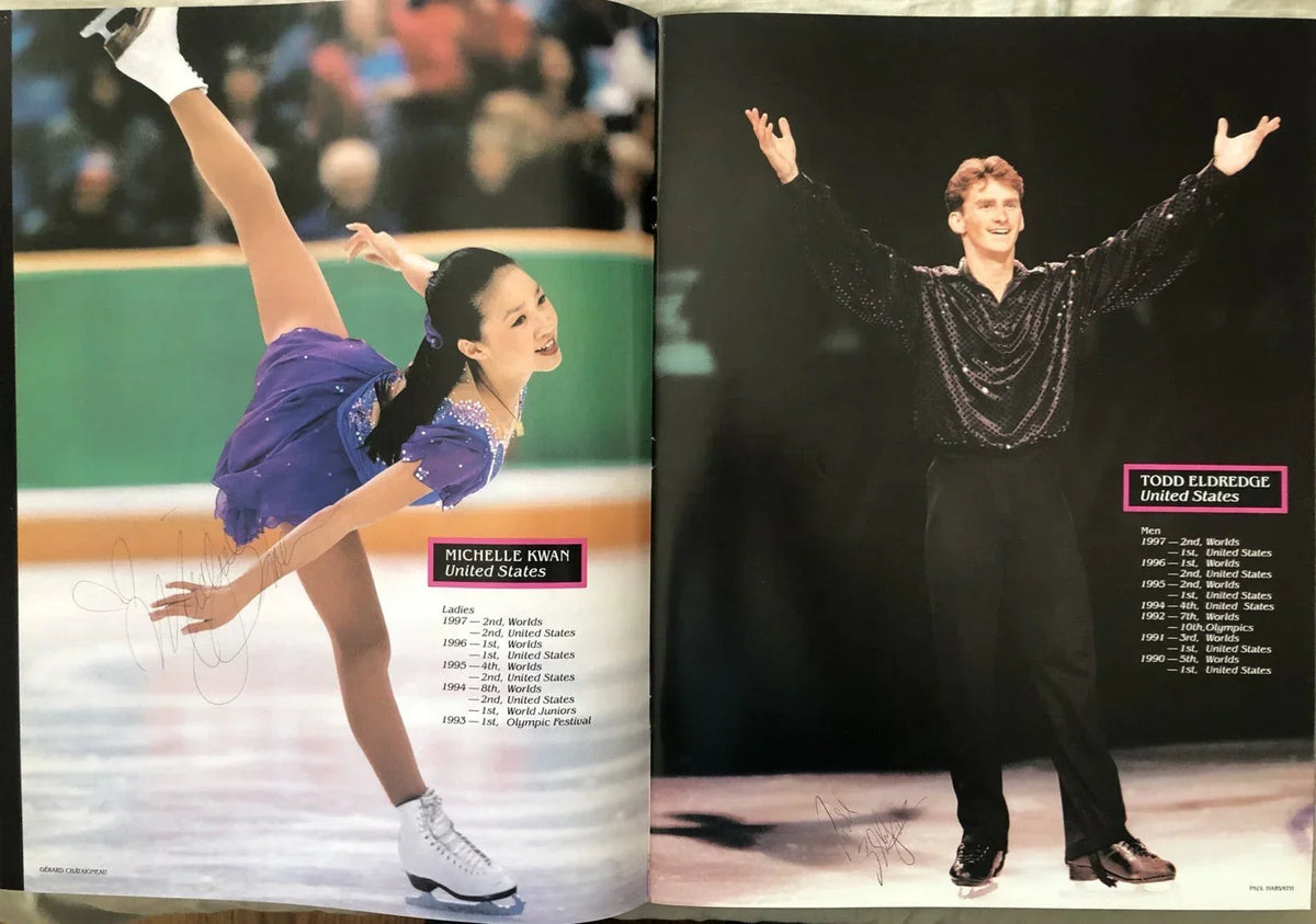 Oksana Baiul Michelle Kwan Todd Eldredge signed 1997 Tour of World ice skating Champions program - AutographsForSale.com