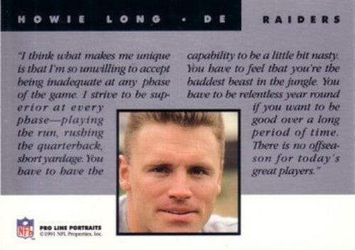 Howie Long Raiders 1991 Pro Line National Convention unnumbered card - AutographsForSale.com