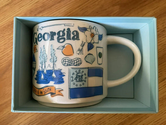 Starbucks 2018 Been There Series Georgia 14 ounce collector coffee mug NEW - AutographsForSale.com