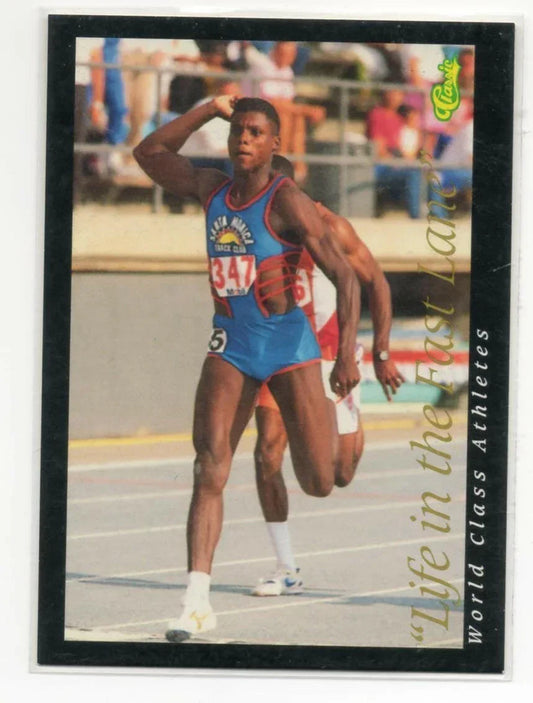 Carl Lewis 1992 Classic World Class Athletes Life in Fast Lane promo card - AutographsForSale.com