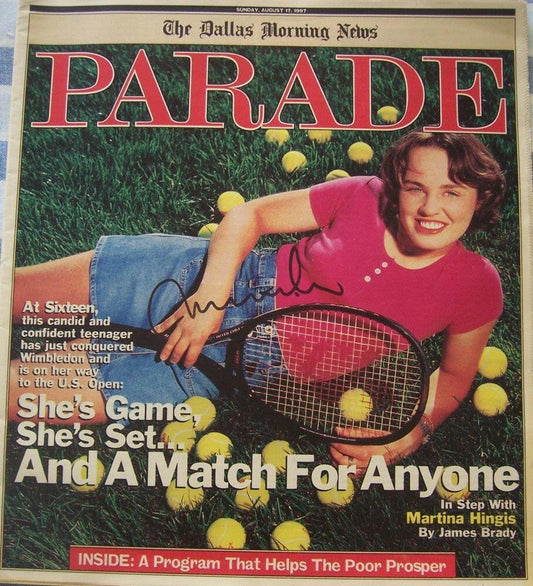 Martina Hingis autographed 1997 Parade magazine - AutographsForSale.com