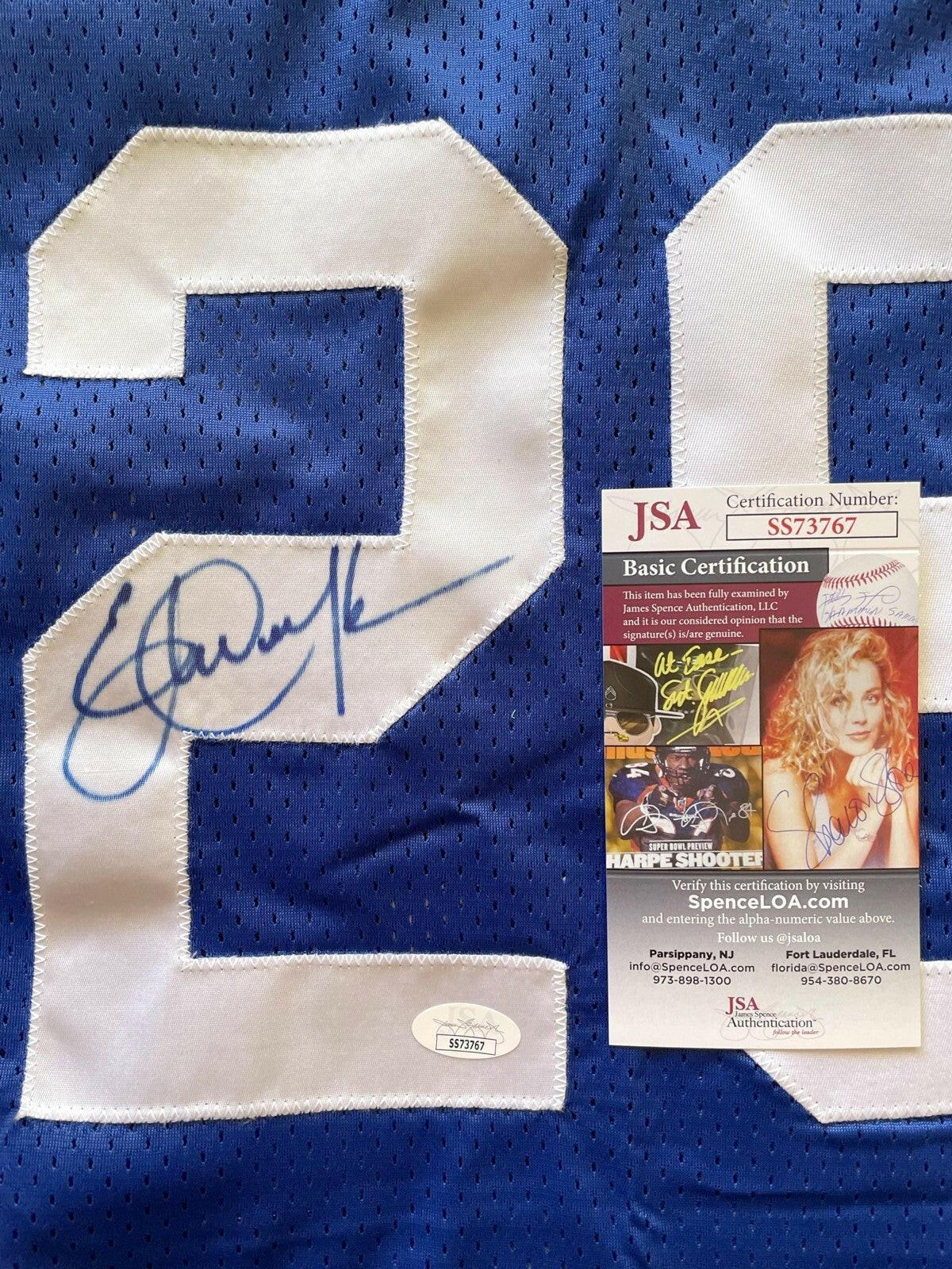 Eric Dickerson autographed Indianapolis Colts Champion blue jersey JSA - AutographsForSale.com
