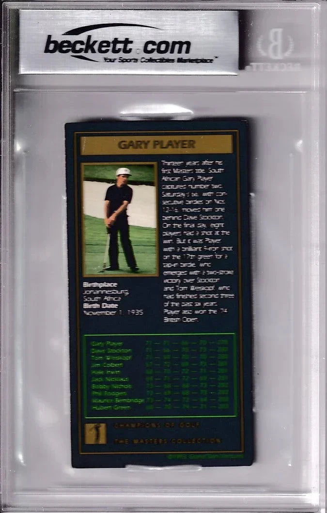 Gary Player signed 1974 Masters Champ golf card BAS - AutographsForSale.com